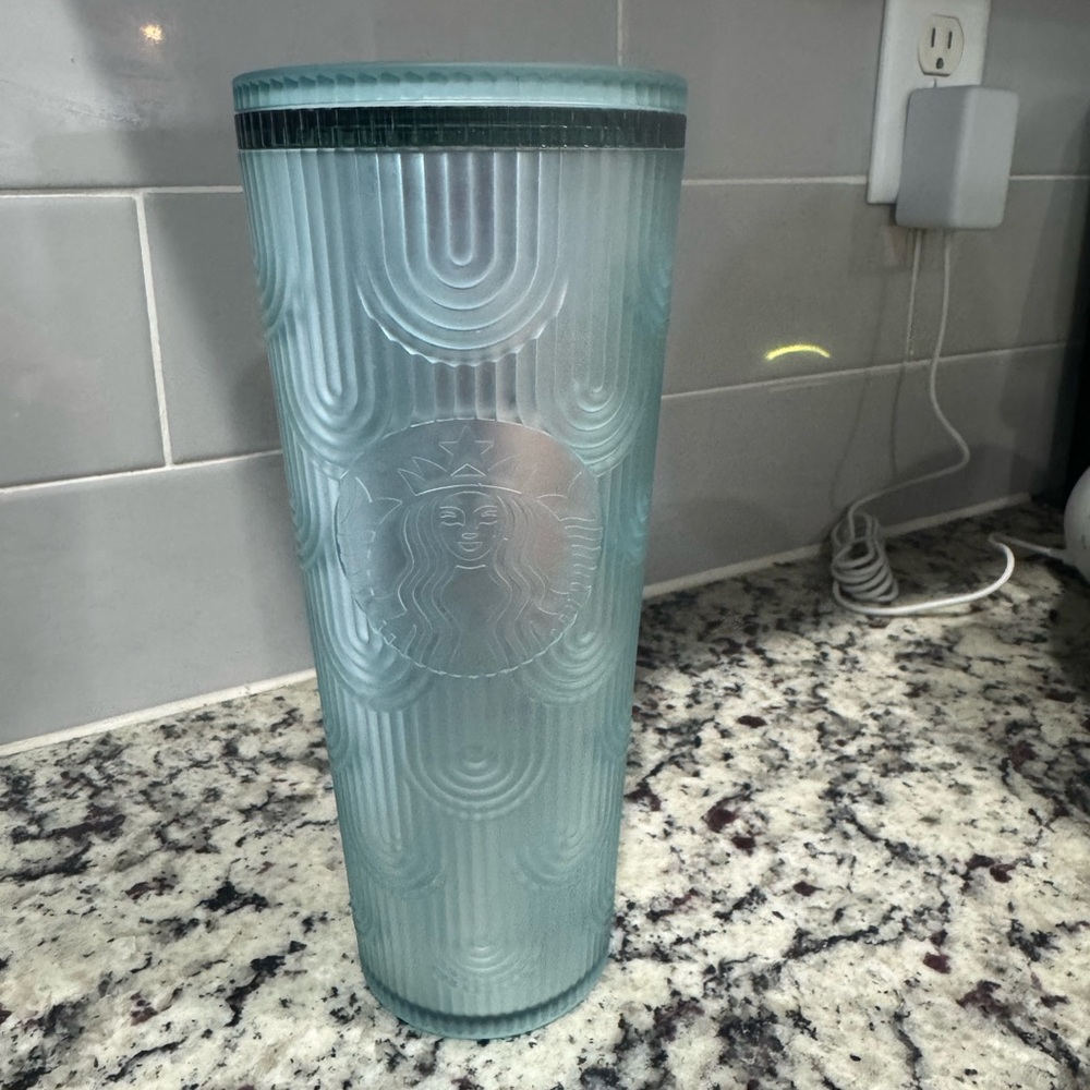 Starbucks Aqua Embossed Tumbler